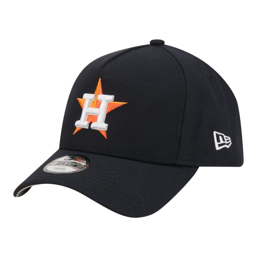 Houston Astros New Era Youth 9FORTY A-Frame Adjustable Hat - Navy Hats