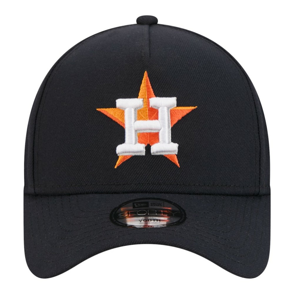 Houston Astros New Era Youth 9FORTY A-Frame Adjustable Hat - Navy Hats
