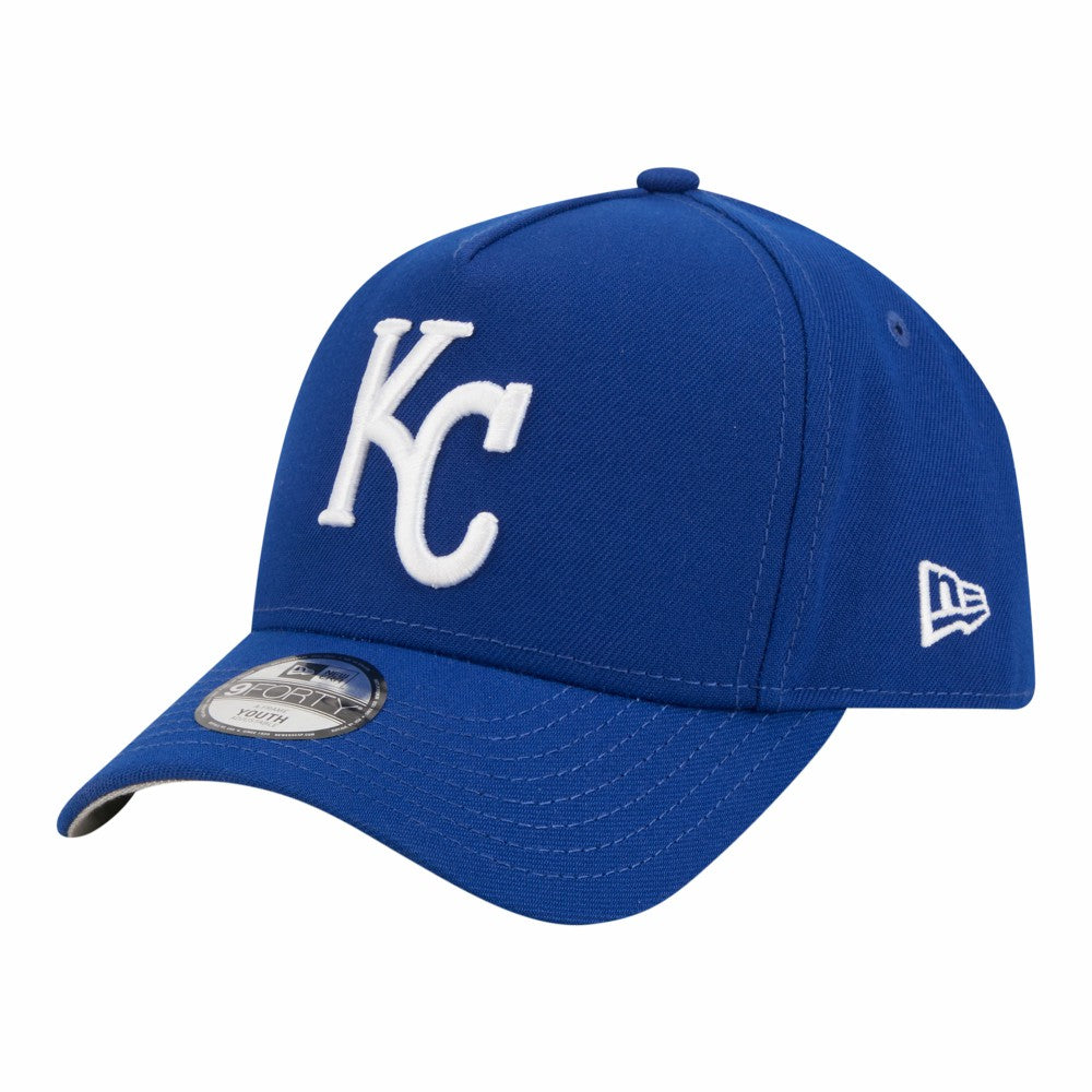 Kansas City Royals New Era Youth 9FORTY A-Frame Adjustable Hat - Royal Hats