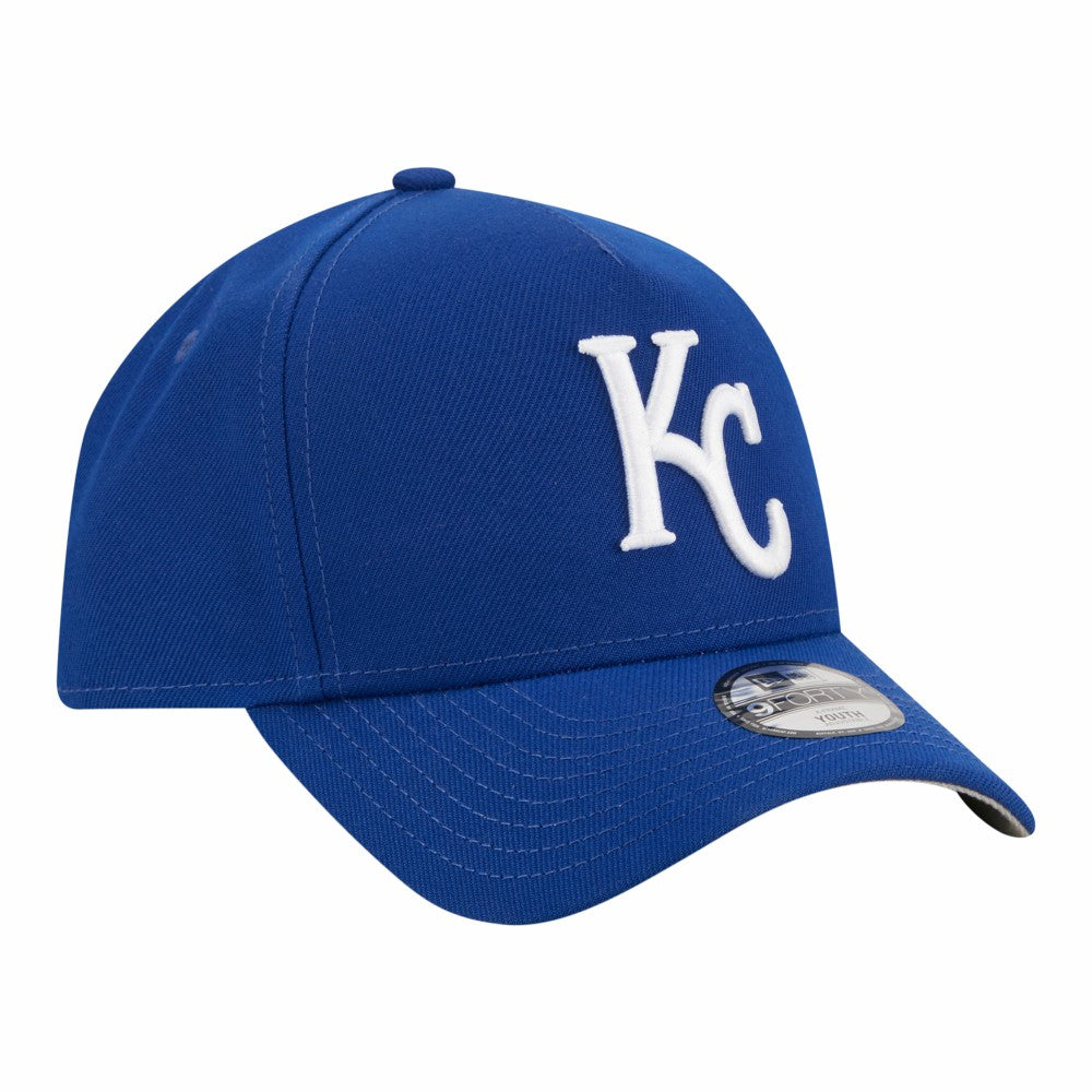 Kansas City Royals New Era Youth 9FORTY A-Frame Adjustable Hat - Royal Hats