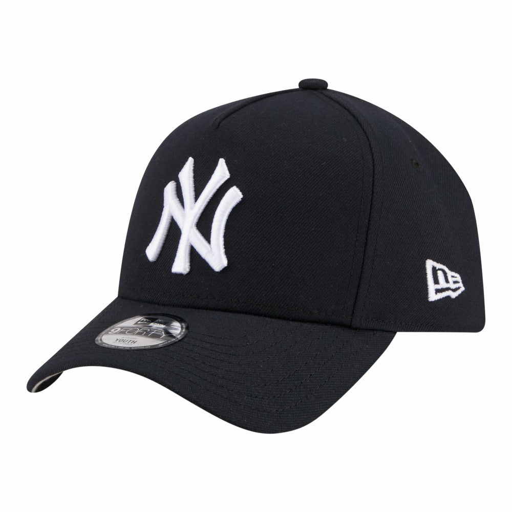 New York Yankees New Era Youth 9FORTY A-Frame Adjustable Hat - Navy Hats