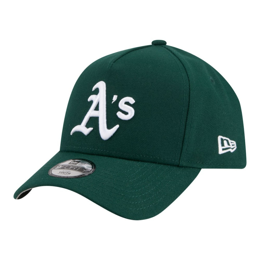 Athletics New Era Youth 9FORTY A-Frame Adjustable Hat - Green Hats