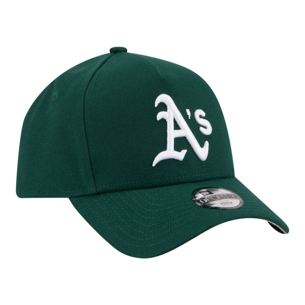 Athletics New Era Youth 9FORTY A-Frame Adjustable Hat - Green Hats