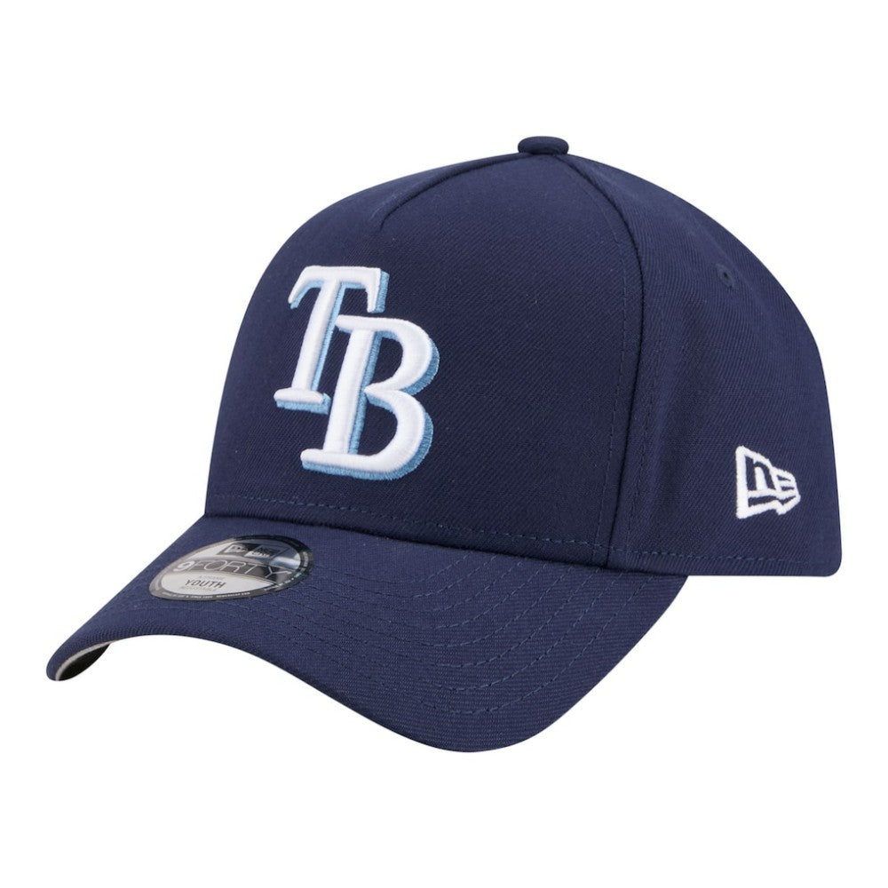 Tampa Bay Rays New Era Youth 9FORTY A-Frame Adjustable Hat - Navy Hats