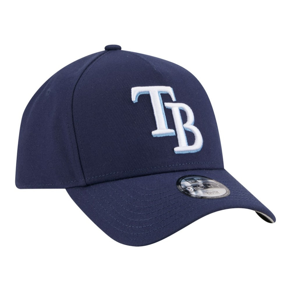 Tampa Bay Rays New Era Youth 9FORTY A-Frame Adjustable Hat - Navy Hats