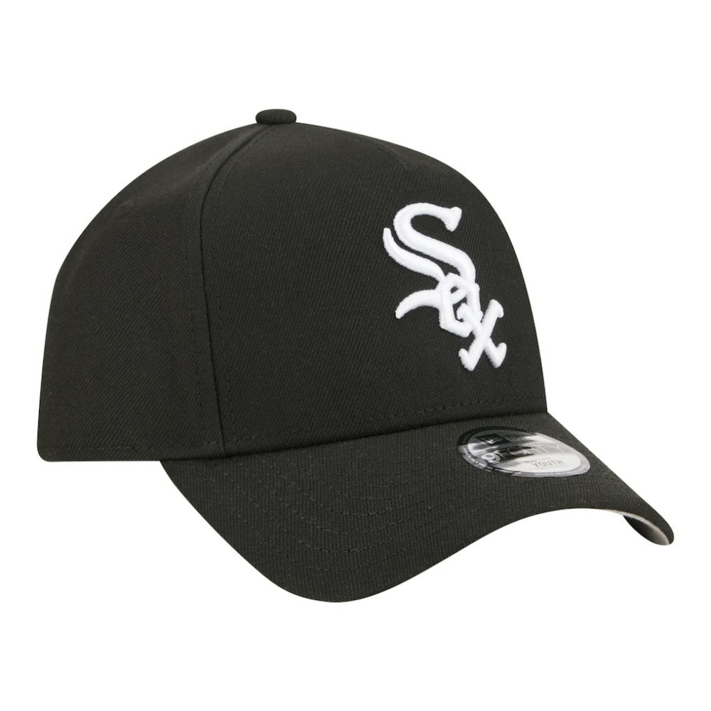 Chicago White Sox New Era Youth 9FORTY A-Frame Adjustable Hat - Black Hats