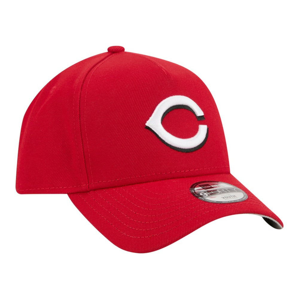 Cincinnati Reds New Era Youth 9FORTY A-Frame Adjustable Hat - Red Hats