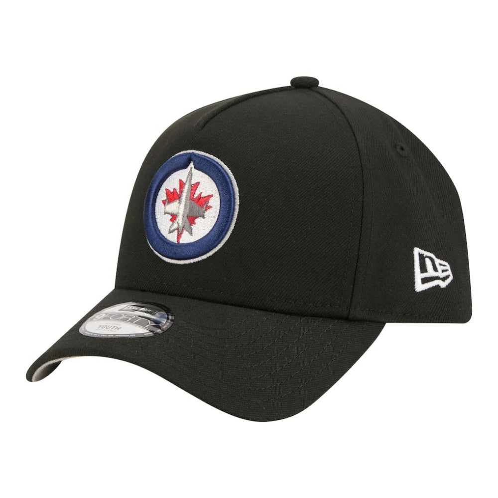 NHL Winnipeg Jets New Era Youth 9FORTY A-Frame Adjustable Hat - Black