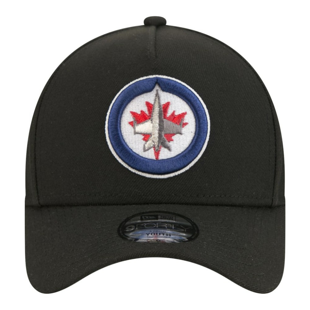 NHL Winnipeg Jets New Era Youth 9FORTY A-Frame Adjustable Hat - Black