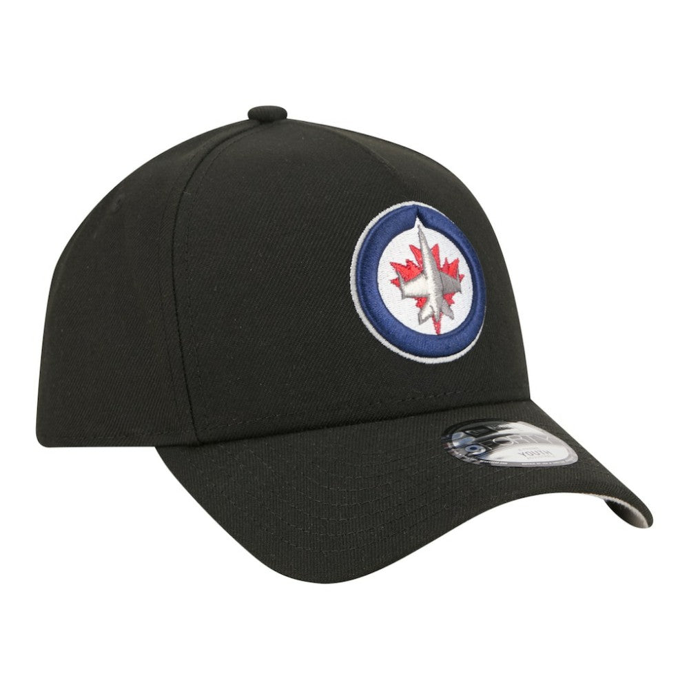NHL Winnipeg Jets New Era Youth 9FORTY A-Frame Adjustable Hat - Black