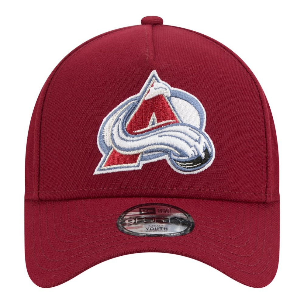 NHL Colorado Avalanche New Era Youth 9FORTY A-Frame Adjustable Hat - Burgundy