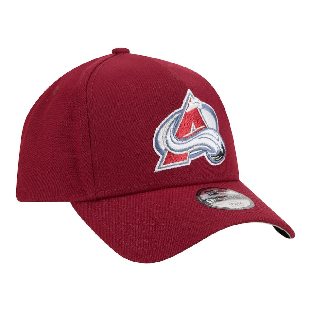 NHL Colorado Avalanche New Era Youth 9FORTY A-Frame Adjustable Hat - Burgundy