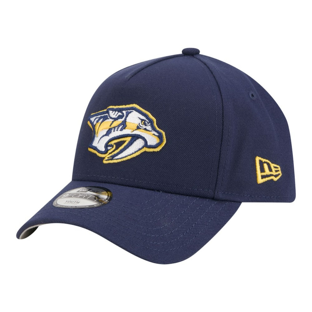 NHL Nashville Predators New Era Youth 9FORTY A-Frame Adjustable Hat - Navy