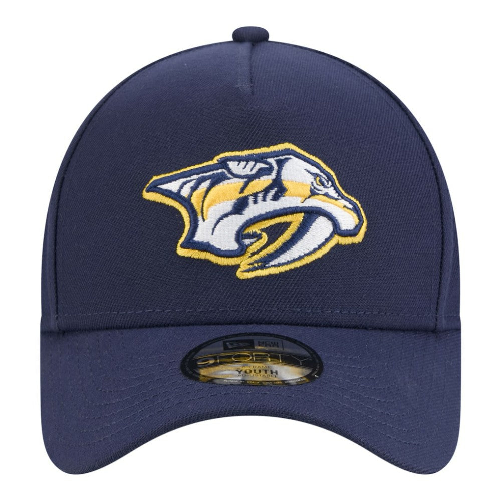 NHL Nashville Predators New Era Youth 9FORTY A-Frame Adjustable Hat - Navy