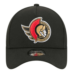 NHL Ottawa Senators New Era Youth 9FORTY A-Frame Adjustable Hat - Black