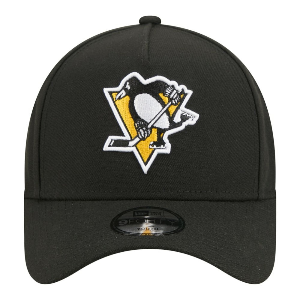NHL Pittsburgh Penguins New Era Youth 9FORTY A-Frame Adjustable Hat - Black