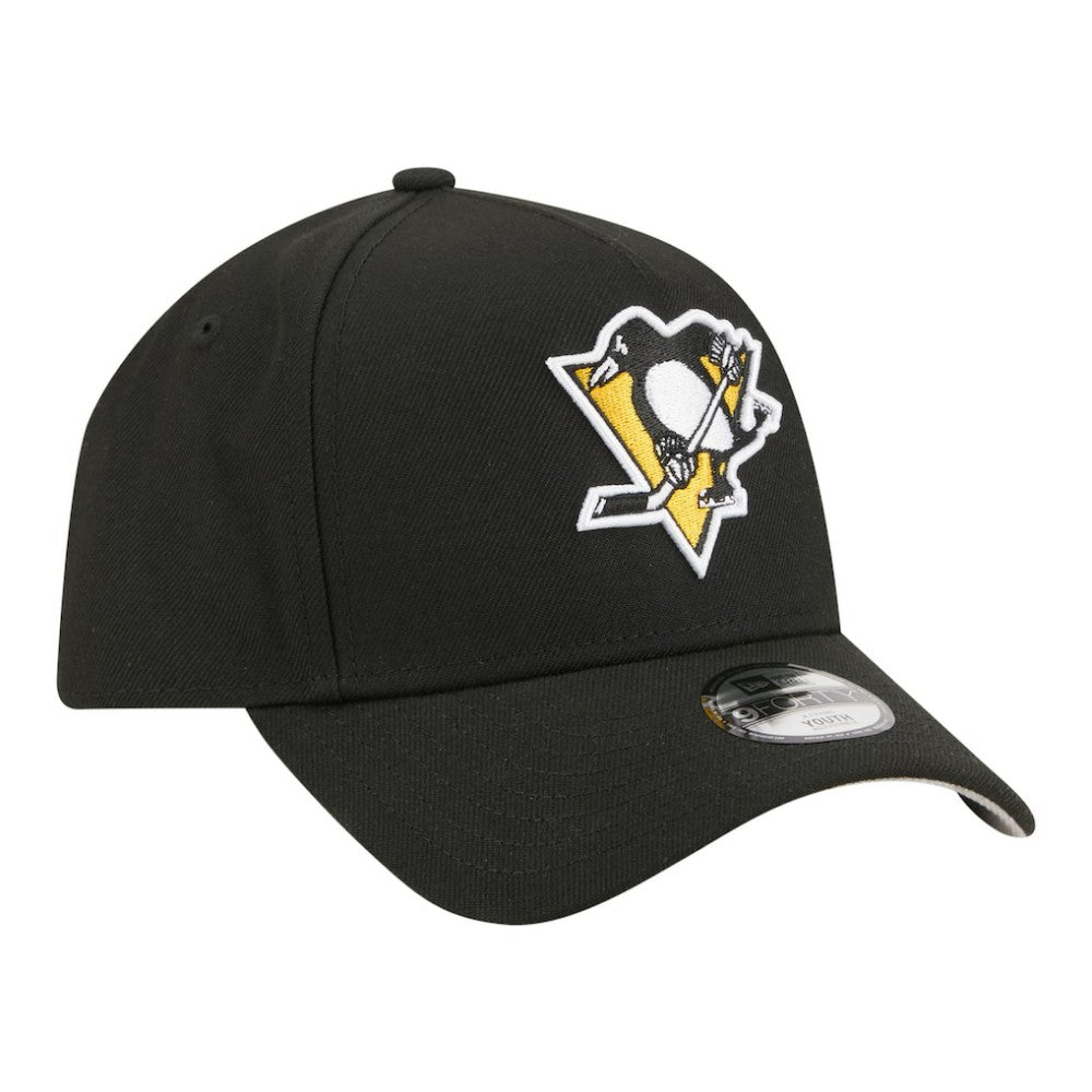NHL Pittsburgh Penguins New Era Youth 9FORTY A-Frame Adjustable Hat - Black