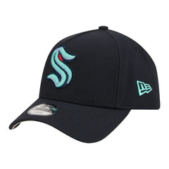 NHL Seattle Kraken New Era Youth 9FORTY A-Frame Adjustable Hat - Deep Sea Blue