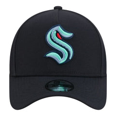 NHL Seattle Kraken New Era Youth 9FORTY A-Frame Adjustable Hat - Deep Sea Blue