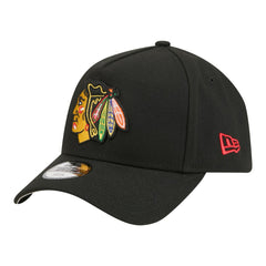NHL Chicago Blackhawks New Era Youth 9FORTY A-Frame Adjustable Hat - Black