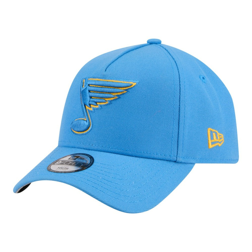 NHL St. Louis Blues New Era Youth 9FORTY A-Frame Adjustable Hat - Blue