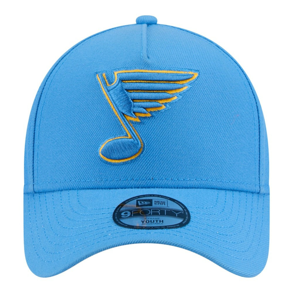 NHL St. Louis Blues New Era Youth 9FORTY A-Frame Adjustable Hat - Blue