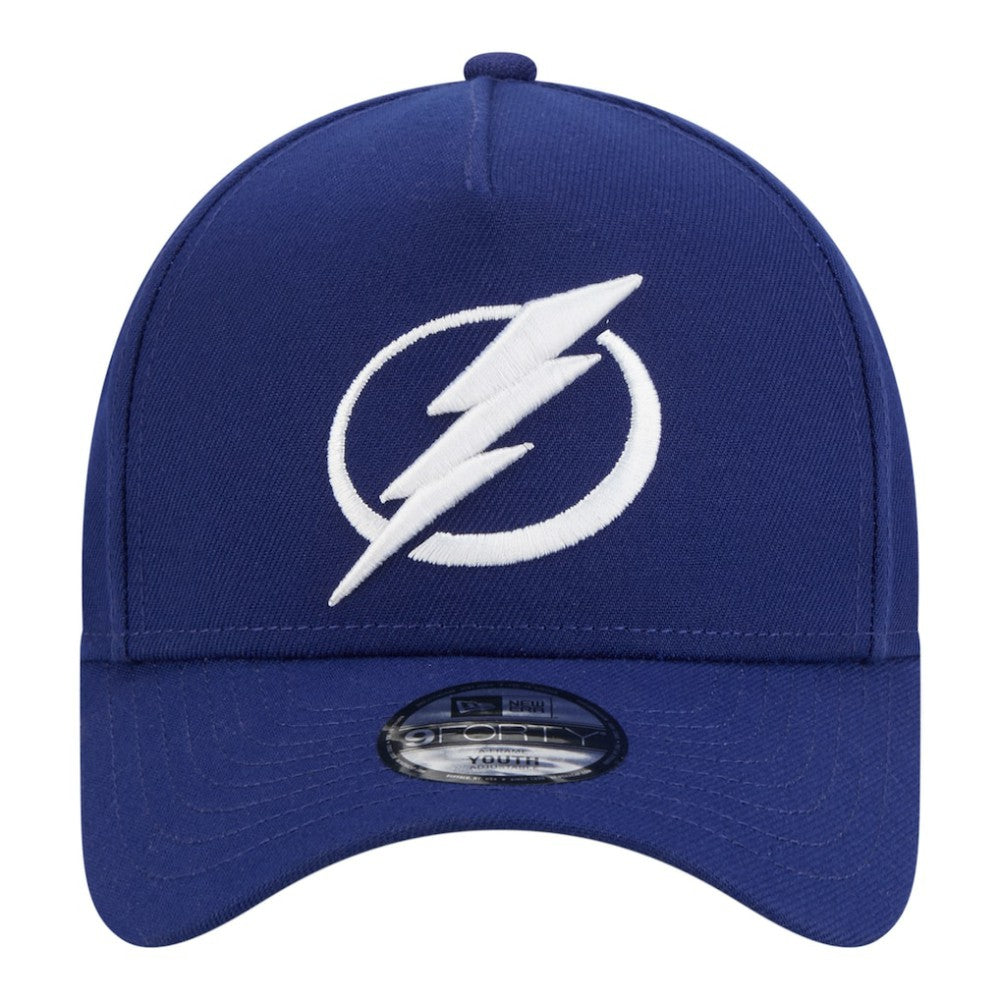 NHL Tampa Bay Lightning New Era Youth 9FORTY A-Frame Adjustable Hat - Blue