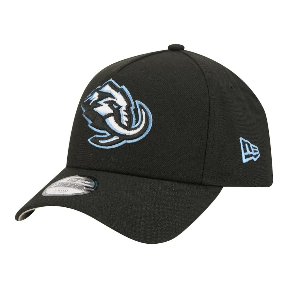 NHL Utah Mammoth New Era Youth 9FORTY A-Frame Adjustable Hat - Black