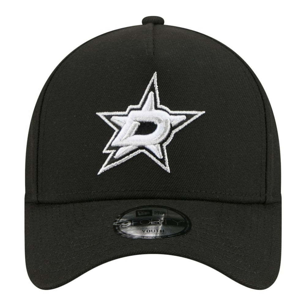NHL Dallas Stars New Era Youth 9FORTY A-Frame Adjustable Hat - Black