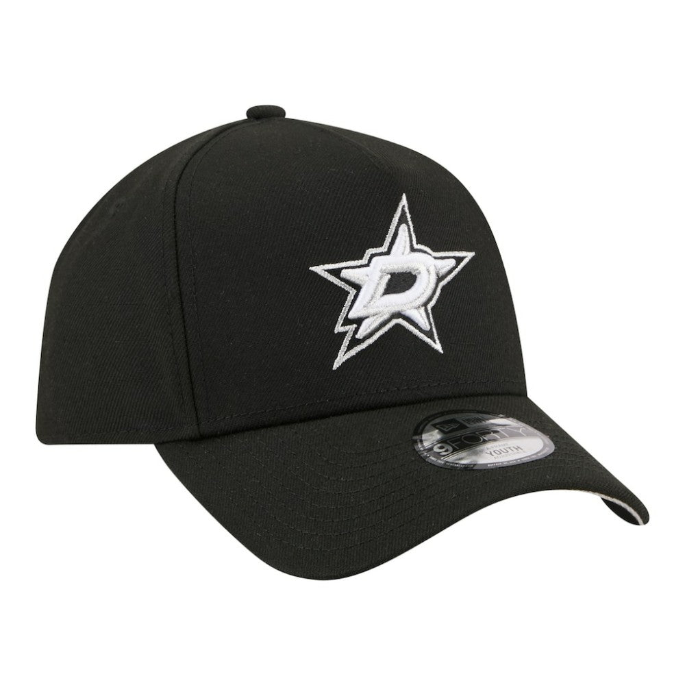 NHL Dallas Stars New Era Youth 9FORTY A-Frame Adjustable Hat - Black