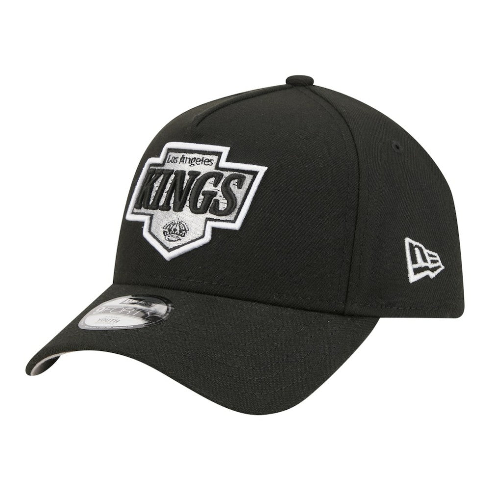 NHL Los Angeles Kings New Era Youth 9FORTY A-Frame Adjustable Hat - Black