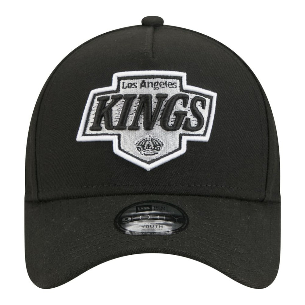 NHL Los Angeles Kings New Era Youth 9FORTY A-Frame Adjustable Hat - Black