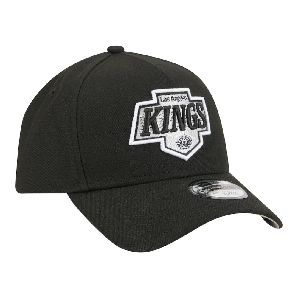 NHL Los Angeles Kings New Era Youth 9FORTY A-Frame Adjustable Hat - Black