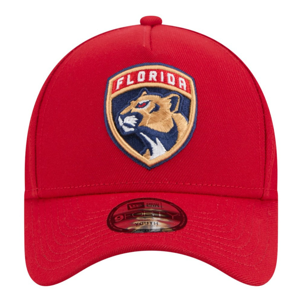 NHL Florida Panthers New Era Youth 9FORTY A-Frame Adjustable Hat - Red