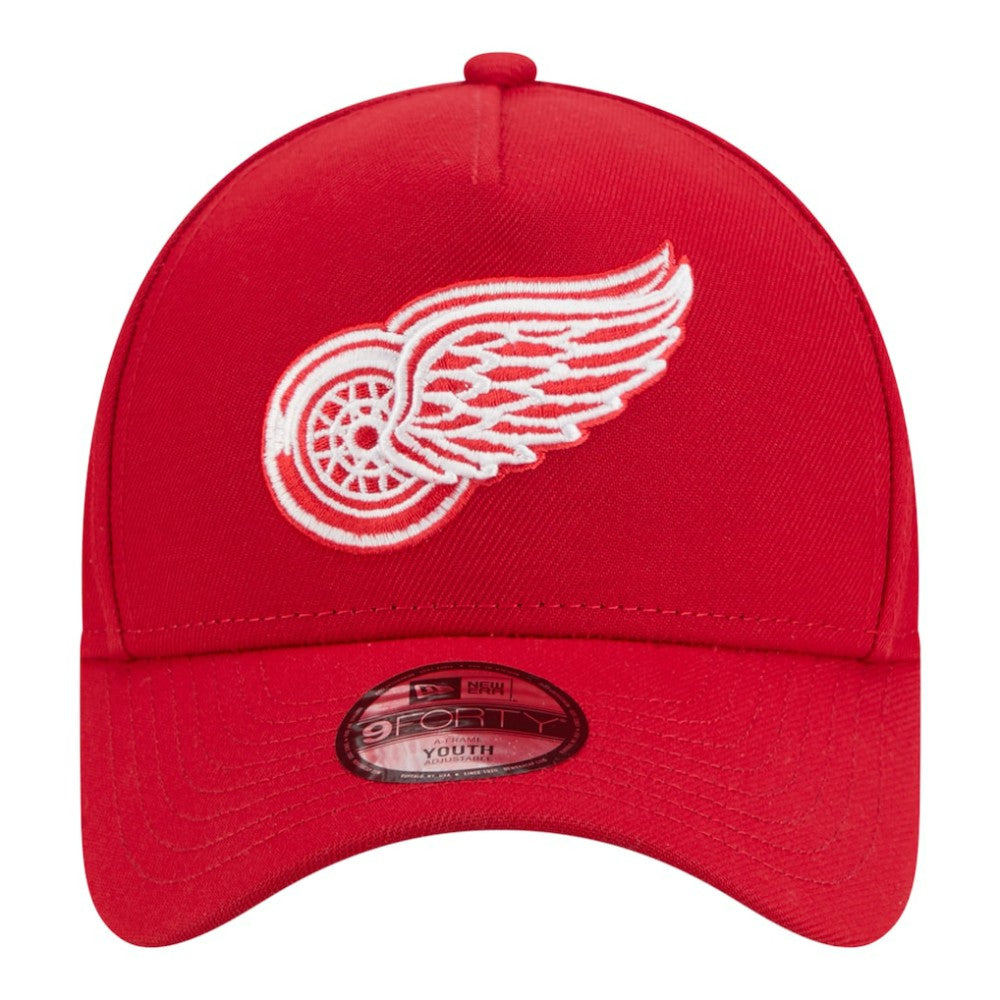 NHL Detroit Red Wings New Era Youth 9FORTY A-Frame Adjustable Hat - Red