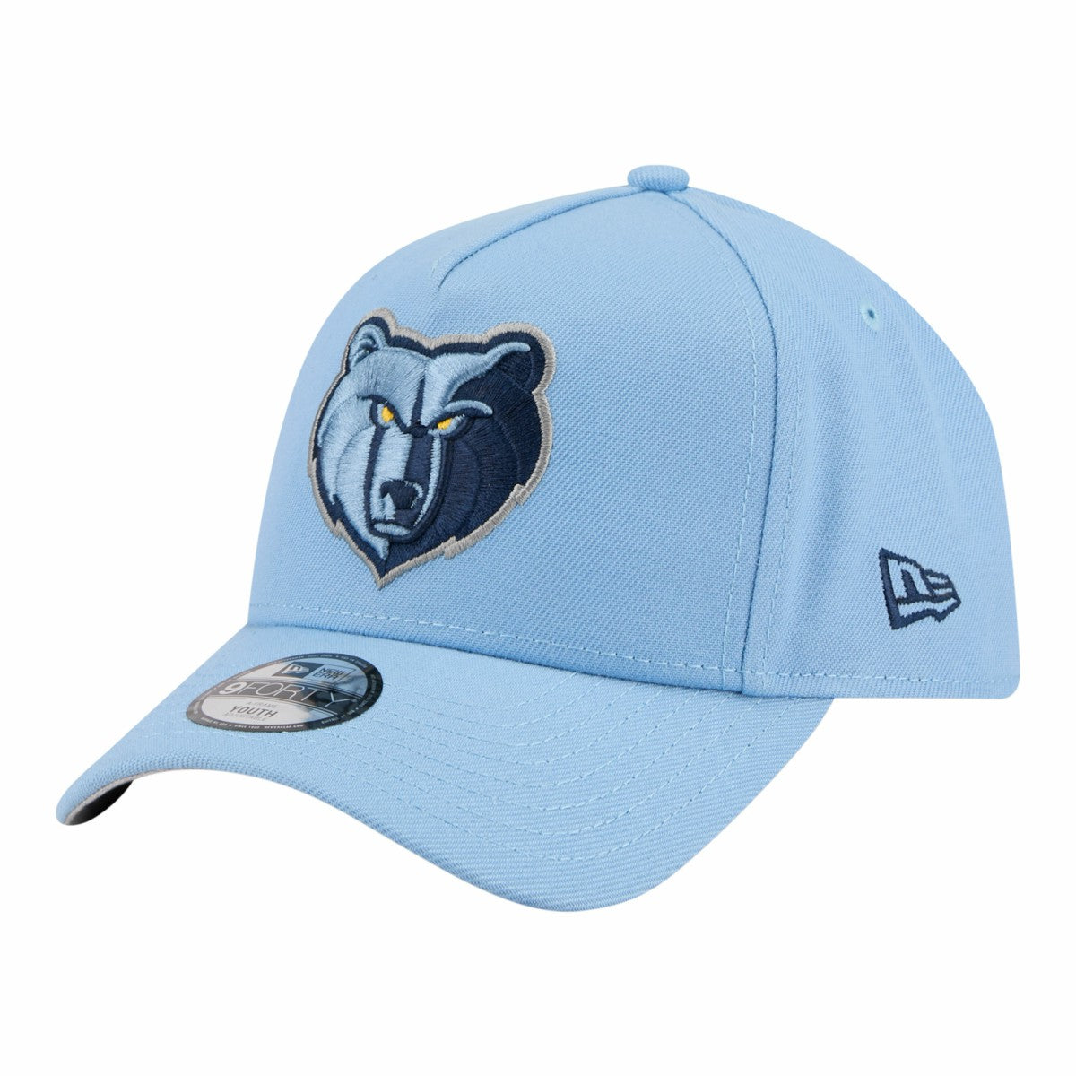 Memphis Grizzlies Youth 9FORTY A-Frame Adjustable Hat Light Blue