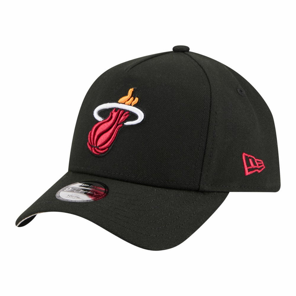 Miami Heat Youth 9FORTY A-Frame Adjustable Hat Black