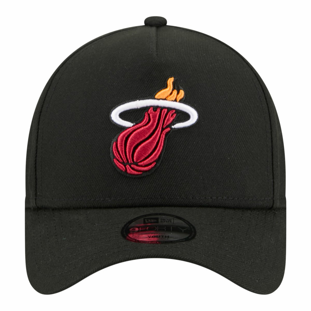 Miami Heat Youth 9FORTY A-Frame Adjustable Hat Black