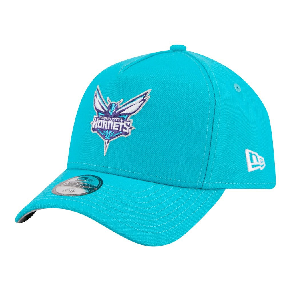 Charlotte Hornets Youth 9FORTY A-Frame Adjustable Hat Teal