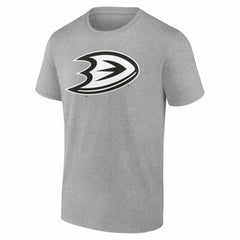 NHL,Custom Anaheim Ducks Big & Tall Personalized Name & Number Monochrome T-Shirt - Gray