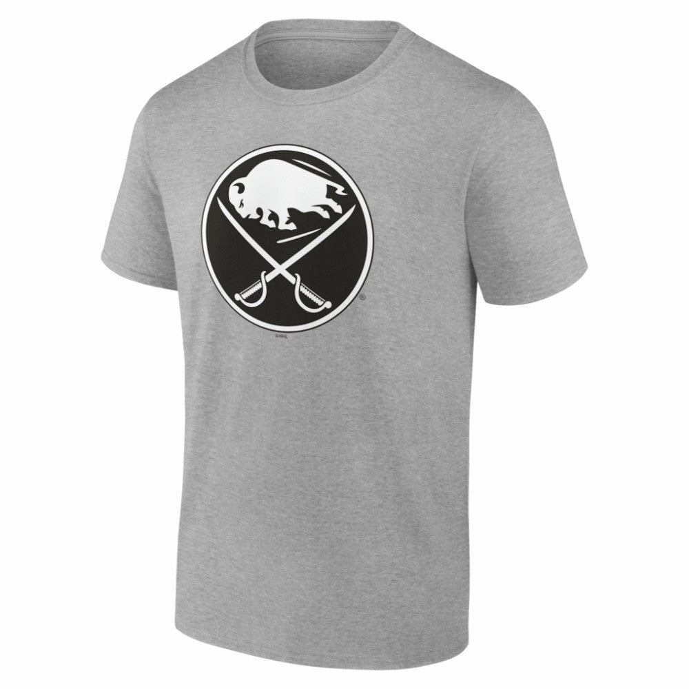 NHL,Custom Buffalo Sabres Big & Tall Personalized Name & Number Monochrome T-Shirt - Gray