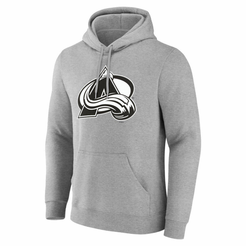 NHL,Custom Colorado Avalanche Big & Tall Personalized Name & Number Monochrome Pullover Hoodie - Gray