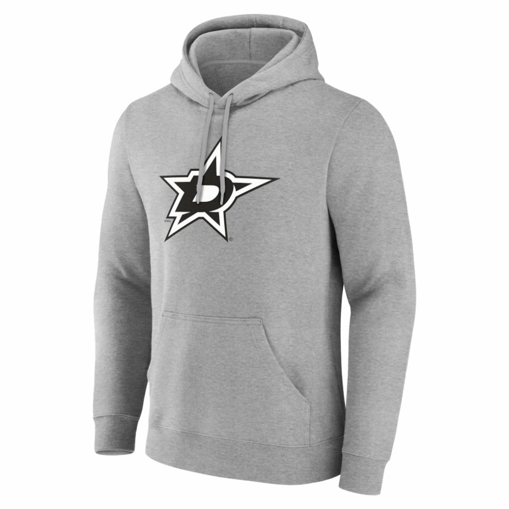 NHL,Custom Dallas Stars Big & Tall Personalized Name & Number Monochrome Pullover Hoodie - Gray