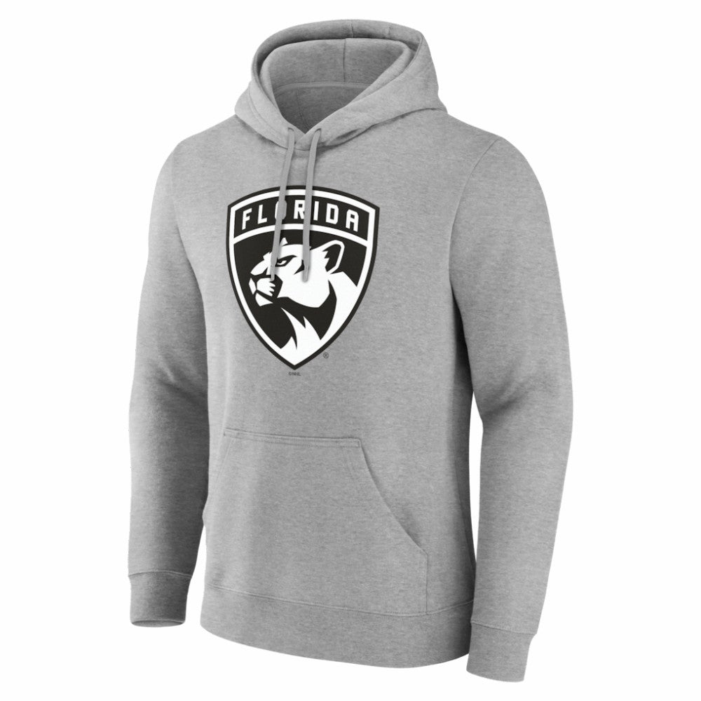NHL,Custom Florida Panthers Big & Tall Personalized Name & Number Monochrome Pullover Hoodie - Gray