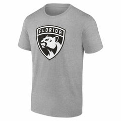 NHL,Custom Florida Panthers Big & Tall Personalized Name & Number Monochrome T-Shirt - Gray