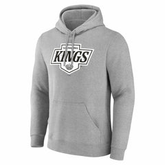 NHL,Custom Los Angeles Kings Big & Tall Personalized Name & Number Monochrome Pullover Hoodie - Gray