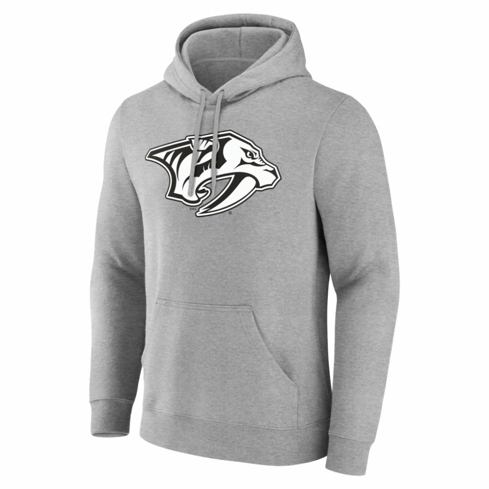 NHL,Custom Nashville Predators Big & Tall Personalized Name & Number Monochrome Pullover Hoodie - Gray