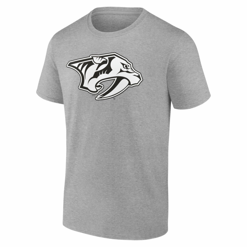 NHL,Custom Nashville Predators Big & Tall Personalized Name & Number Monochrome T-Shirt - Gray