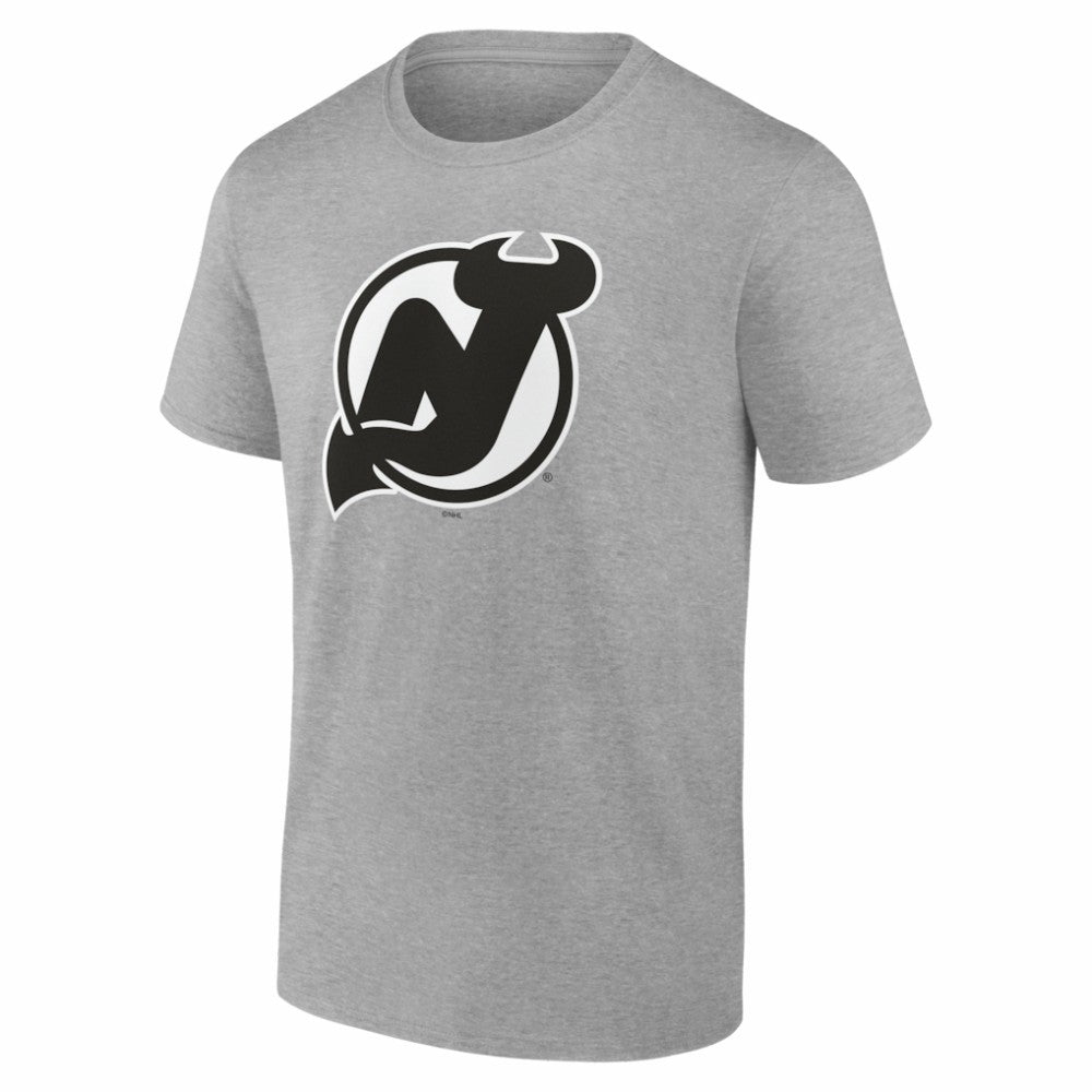 NHL,Custom New Jersey Devils Big & Tall Personalized Name & Number Monochrome T-Shirt - Gray