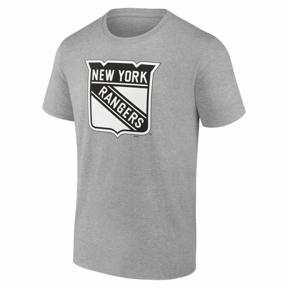 NHL,Custom New York Rangers Big & Tall Personalized Name & Number Monochrome T-Shirt - Gray